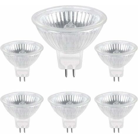 Lampadina alogena GU5.3 50W 12V, 800lm bianco caldo 2700K dimmerabile, lampadina spot alogena MR16, confezione da 6
