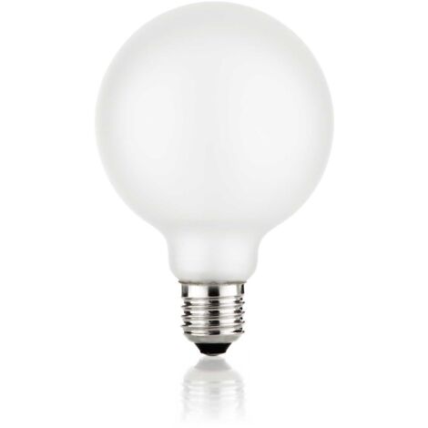 LAMPADINA ATTACCO E27 IN VETRO GLOBO BIANCA SATINATA 8 W 900 lm 3000 K DIMMERABILE TRIAC D095