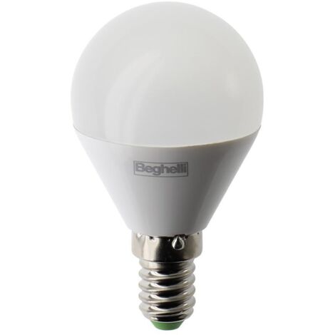 Lampadina Beghelli sfera LED E14 5W 4000K luce naturale 56986