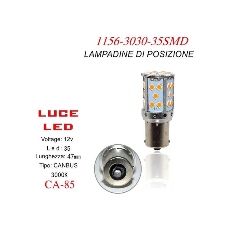Image of Trade Shop - Lampadina Canbus Luce Calda 35 Led Auto 1156 3030 12v Indicatore Direzione Ca-85