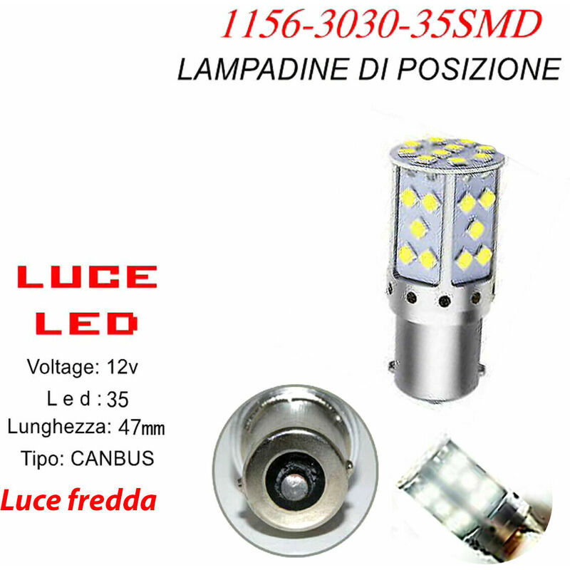 Image of Lampadina Canbus Luce Fredda 35 Led Auto 1156 3030 12v Indicatore Direzione Ca87