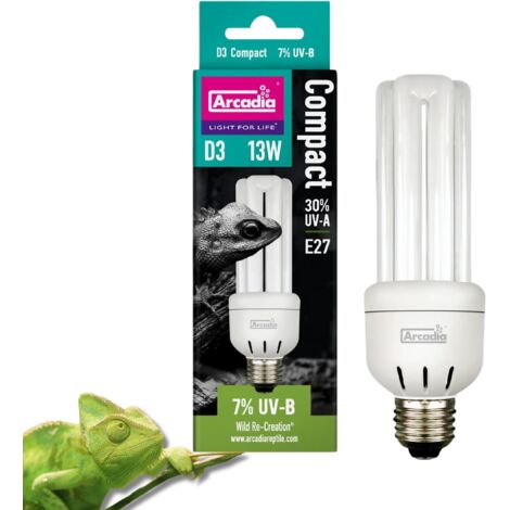 Lampadina compatta ARCADIA MINI Forest D3 (UVB 7%) 13W E27