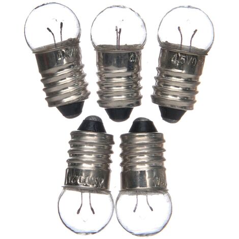 Lampadina con Luce Bianca E10, 3,5 V Set 5 Pezzi 11600