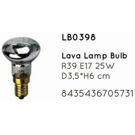 Bonlux 25W E14 ampoule de lampe à Lave R39 réflecteur ampoule lampe à lave  25W E14 R39 ampoule de lampe à lave (4pcs) : : Luminaires et  Éclairage