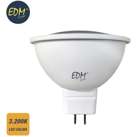 Lampadina dicroica LED mr16 gu5.3 5w 12v 450lm 3200k luce calda ø5x5cm EDM