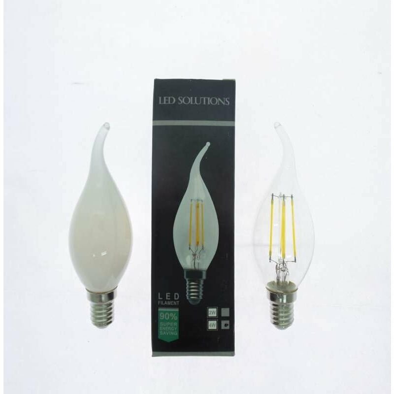 Image of Esolution - lampadina E14 candela goccia soffio di vento 4W=40W led filament led 440 lumen 4w E14 Opaca naturale