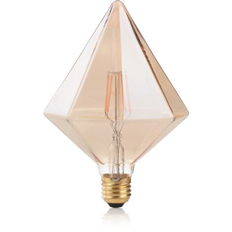 Ideal Lux Crash lampadina E27 led 4w vetro ambra vintage luce calda