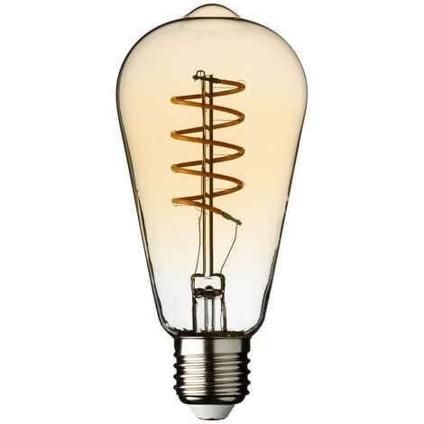 Lampadina E27 Vintage Retro' Ø 64 Bianco Caldo 4W a Spirale