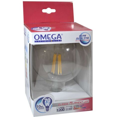 LAMPADINA FILAMENTO GLOBO G125 10W E27 3000K