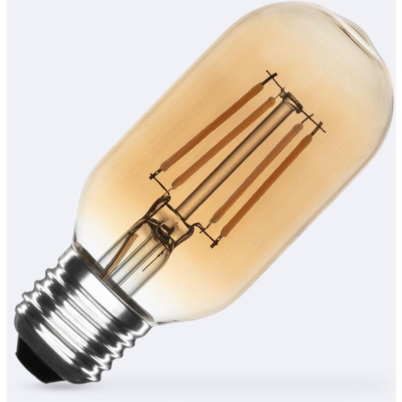 Image of Efectoled - Lampadina Filamento led E27 4W 470 lm Regolabile T45 Oro Bianco Caldo No Flicker 2700K