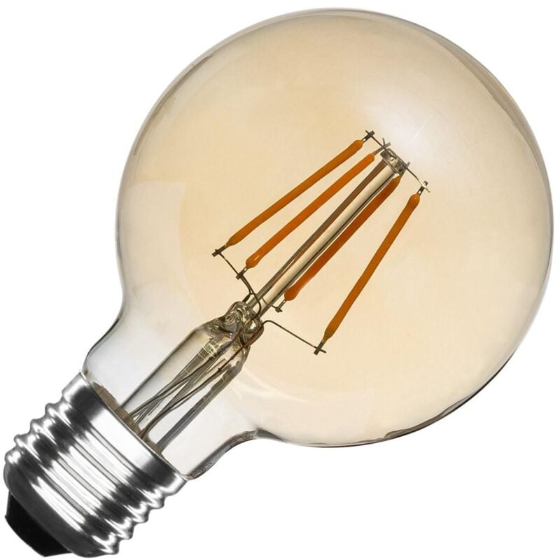 Image of Efectoled - Lampadina Filamento led E27 6W 600 lm Regolabile G80 Oro Bianco Caldo No Flicker 2700K