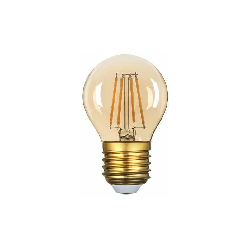 Lampadina led G45 Filament 4W Vetro dorato Dimmerabile E27 Bianco Molto caldo 2500K