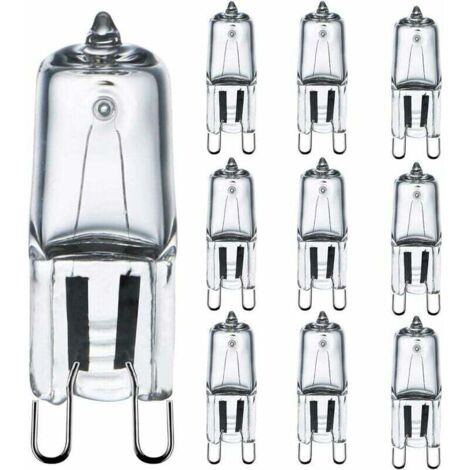 Lampadina G9 42W (44W) dimmerabile bianco caldo 2800K, lampadine alogene G9 per illuminazione interna, lampadine a capsula G9 230V, confezione da 10 [classe energetica G]