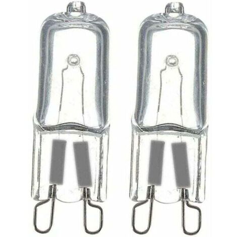 Lampadina G9, lampada alogena G9 dimmerabile, luce bianca calda 40W 1000 lumen, (2 pezzi)
