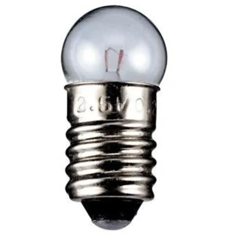 Image of lampadina globulare sferetta chiara modellismo presepe E10 12 volt 1,20 watt