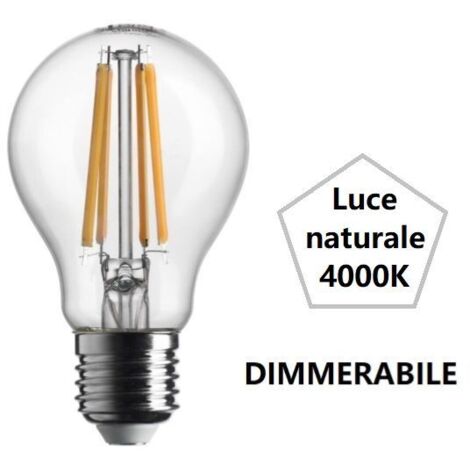 LAMPADINA GOCCIA A LED 11W LUCE NATURALE 4000K 1521 LUMEN E27 DIMMERABILE BOT