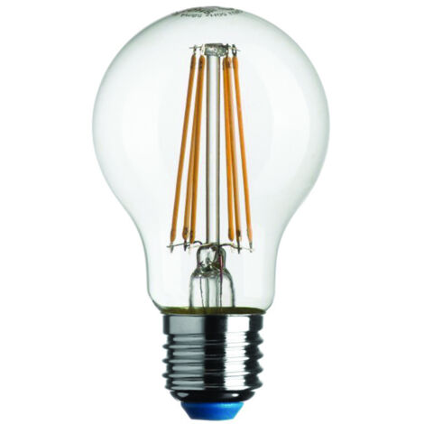 LAMPADINA GOCCIA A LED 7W LUCE FREDDA 6500K 806 LUMEN E27 VETRO TRASPARENTE BOT