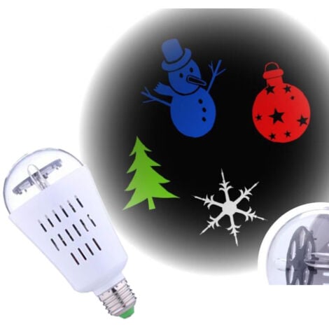 GIOCOPLAST NATALE Giocoplast lampadina proiettore multicolore attacco e27 con immagini natilizie in movimento 86016927