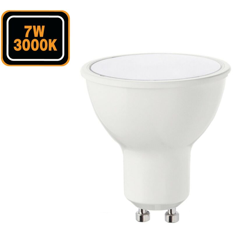 Image of Ampoule GU10 7W eq. 50W Blanc Chaud 3000k Haute Luminosité