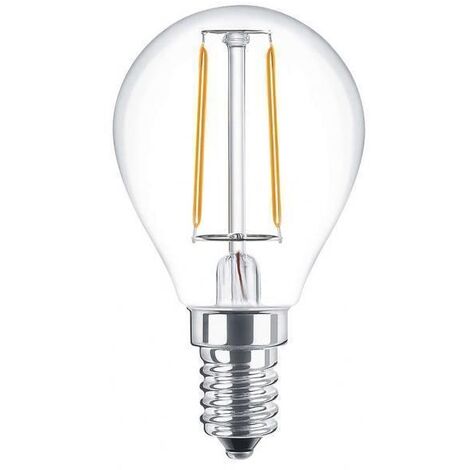 Lampadina Led a Filamento E14 G45 a sfera 2W Bianco caldo 2700K Novaline
