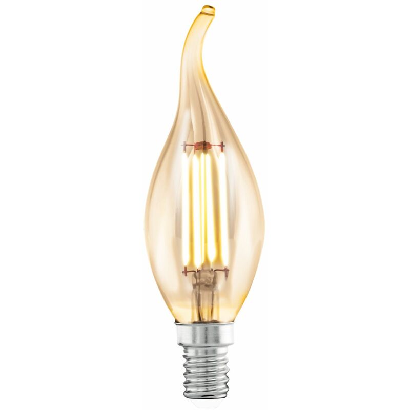 Image of Lampadina led a filamento Edison con design a candela E14 - Chiaro