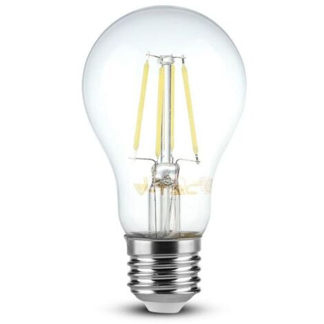 Lampadina LED a filamento V-TAC 4W E27 A60 VT-1885 Fredda 400lm