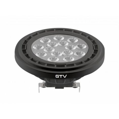 Lampadina LED A-G AR111 G53 12V DC 12,5W NW 40 gradi nera GTV