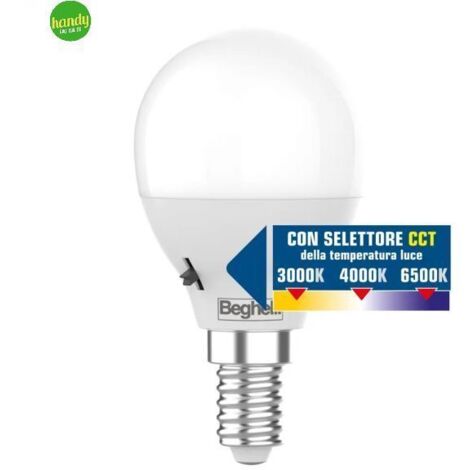 LAMPADINA LED A SFERA OPALINA CCT ATTACCO E14 7W 3000K/4000K/6000K