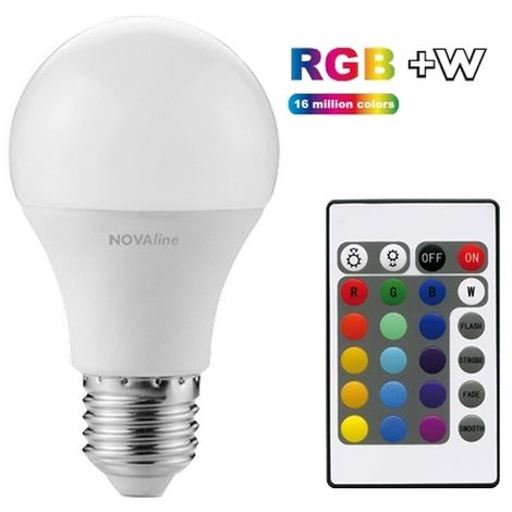 Lampada Led Con Telecomando.Lampadina Led A60 E27 10w Rgb Dimmerabile Con Telecomando Led Nl 097498