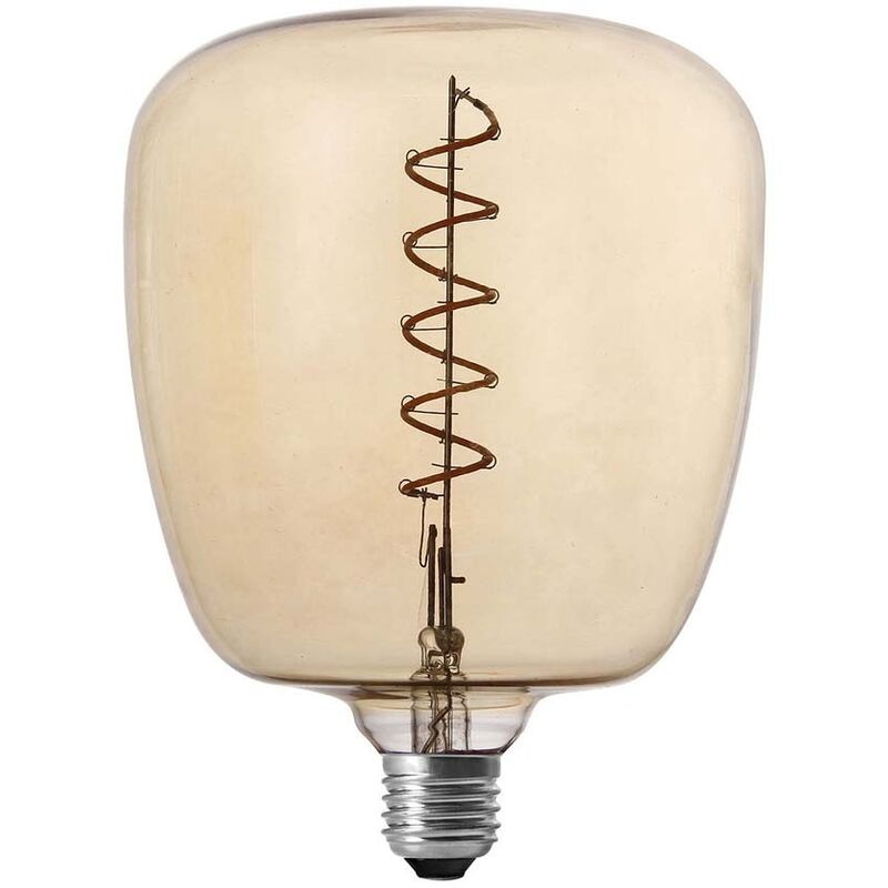 Lampadina LED ambra quadrata 14 cm Set di 2