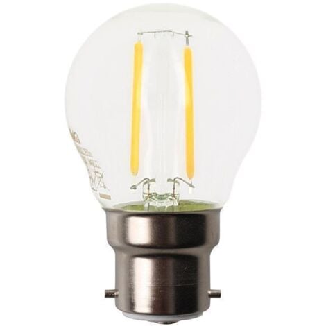 Lampadina LED B22 2,2W Eq 25W LED G45 Bianco caldo