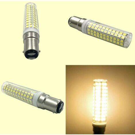 Lampadina LED BA15D, attacco a risparmio energetico 15W, per frigorifero/macchina da cucire/lampada da tavolo AC230V, confezione da 3 (bianco caldo 3000K) [Classe energetica A+]