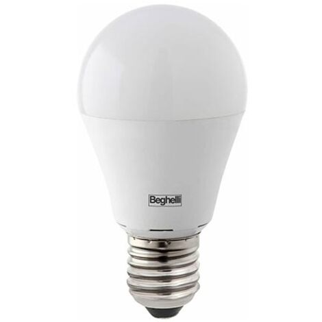 Lampadina led beghelli goccia, 9w, e27, 850 lm, luce bianca calda 3000k, beg 56960