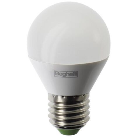 Lampadina Led Beghelli Sfera E27 - 470 Lumen - 5W  Lampadina Luce Calda - 3000K