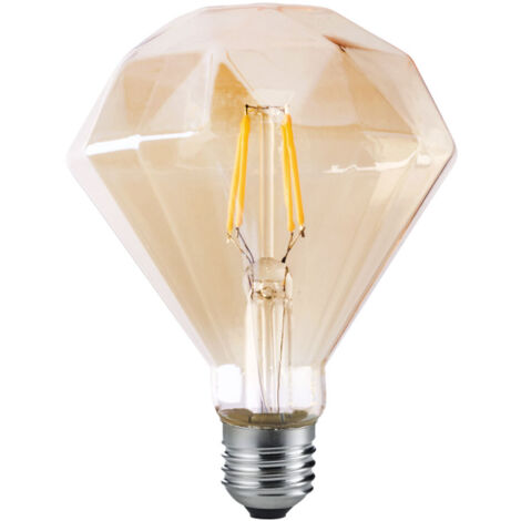 Lampadina Led con Filamento E27 Anticata 4W H 13 cm Diamante GD Trio