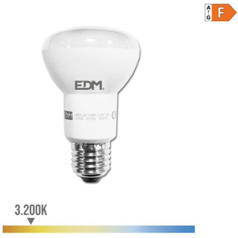 Lampadina LED con riflettore r63 e27 7w 600lm 3200k luce calda ø6,3x10,2cm EDM