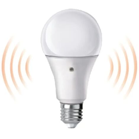 lampadina led con sensore crepuscolare E27 bianco freddo 9 watt F