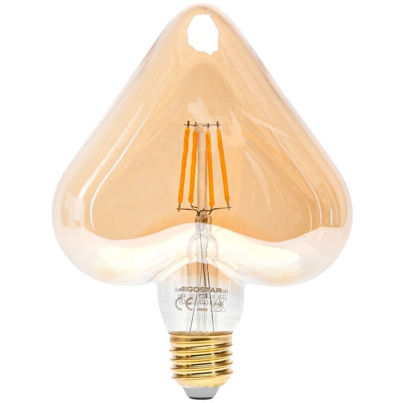 Lampadina Led Cuore Vintage a Filamento E27 a 4W