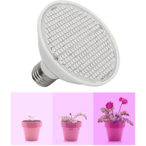 Lampadina LED da 300W per coltivazione indoor, spettro rosso e blu, attacco E27, ideale per la crescita di piante da interno e la semina, AC85-265V, DUBUNS
