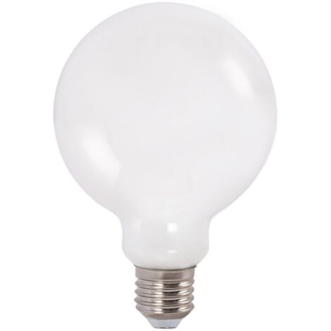 BARCELONA LED Lampadina LED decorativa globo "Milky" - E27 G125 - 6W - 3000K - Bianco Caldo