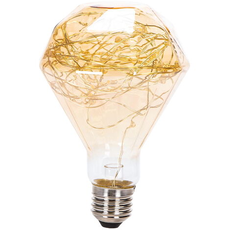 Lampadina Led Diamante Filo di rame E27 D95 1,2W decorativa Bianco caldo 2500K Aigostar