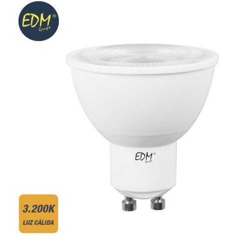 Lampadina LED Dicroica EDM GU10 7W 600lm 3200K Luce Calda 120° Ø5x5.5cm