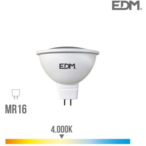 Lampadina LED Dicroica EDM MR16 (GU5.3) 5W 12V 450lm 4000K Luce Diurna Ø5x5cm