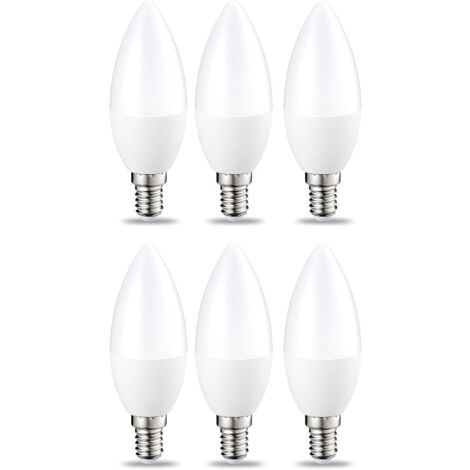Lampadina LED Dimmerabile E14 a Forma di Candela, 5 W Equivalenti a 40 W, Bianco Freddo 5000 K, 470 lm, Lampadina a Candela B35 con Base a Vite Piccola, Lampada Dimmerabile 220-240 V, Confezione da 6-