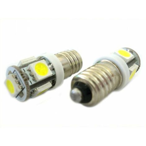 LAMPADA LED E10 5+3 LED 24V 1W BIANCO FREDDO SIGILLATO - LAMPADINE LED E10  - LAMPADINE – LAMPADINE LED