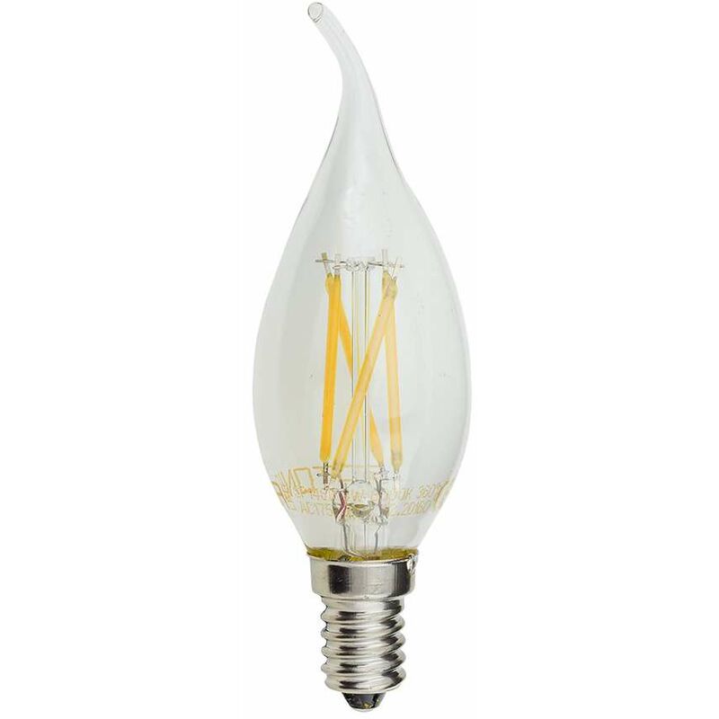 Image of Lampadina led E14 4W (30W) Fiamma filtro Finestra - Bianco del giorno 6000K