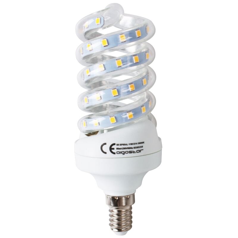 Aigostar - Lampadina Led E14 a tubo a spirale 11W