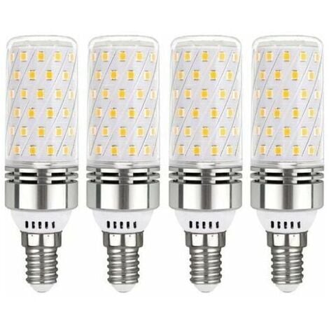 Lampadina LED E14 bianco freddo, 12 W equivalente a una lampadina a incandescenza da 100 W, lampadine LED 6000 K, attacco Edison E14, angolo del fascio luminoso di 360°, non dimmerabile, confezione da