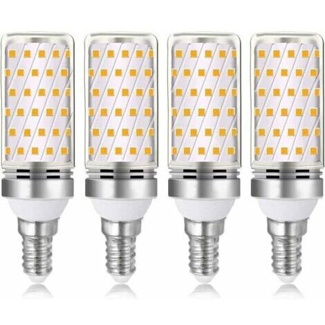 Lampadina LED E14 da 16W, luce bianca calda 3000K, 1600 lumen, equivalente a una lampadina alogena E14 da 100W/120W, AC 230V, non dimmerabile, confezione da 4.
