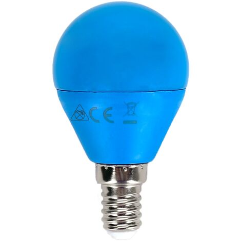 Lampadina Led E14 G45 a sfera 4W Blu Aigostar